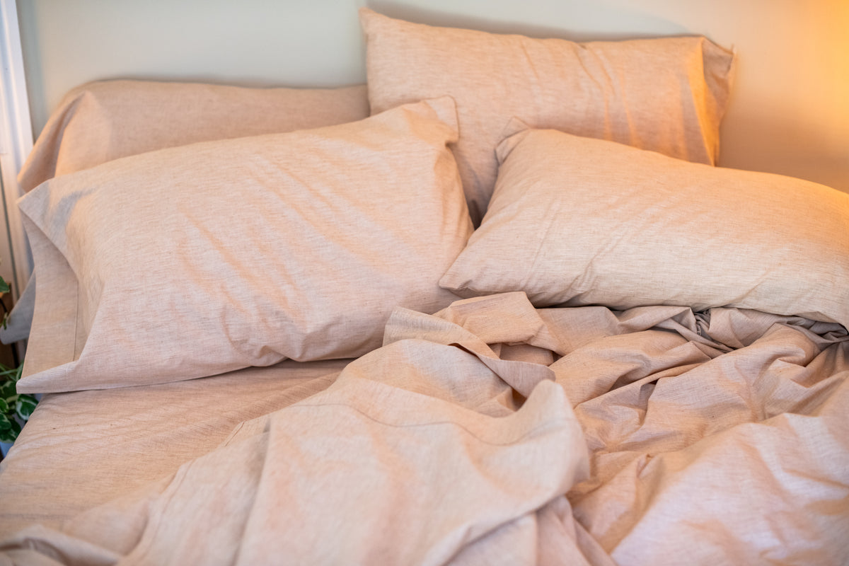 Bed Colored Cotton Foxfibre Colored Bed Sheet Set Natural Cotton Made in USA