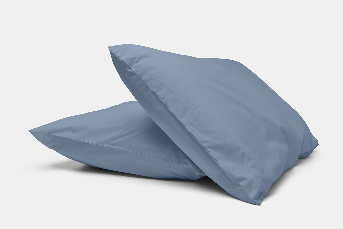 Chesapeake Blue Pillowcases on pillows.