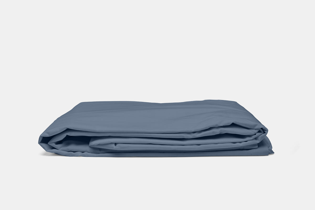 Chesapeake Blue cotton duvet cover set for bed