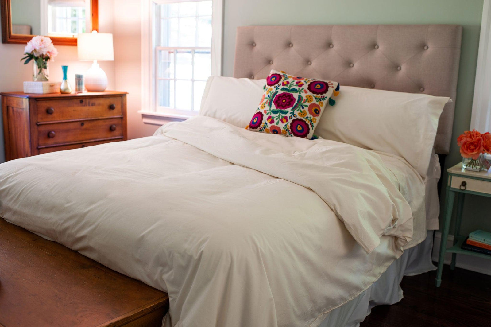 Folded Duvet Color Natural Duvet (Quilt) Cover Set Natural Cotton Made in USA