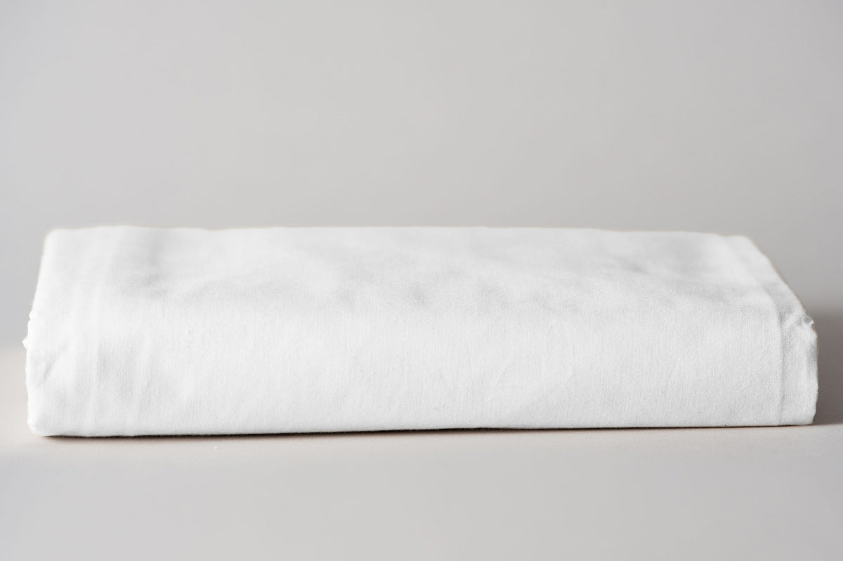 Folded Color White Baby Bedding Crib Sheet Soft Natural Cotton Made in USA