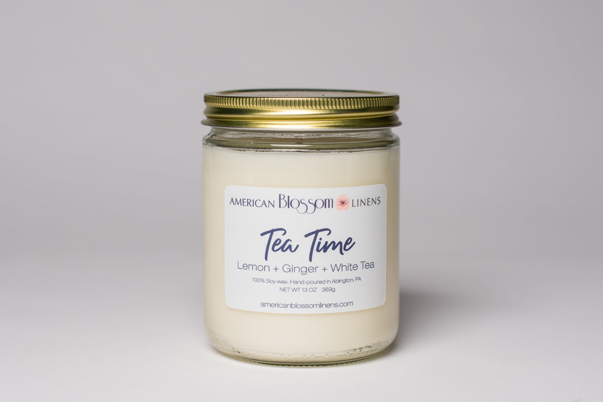 Scented Candle Tea Time Hand Poured Soy Wax Made in America