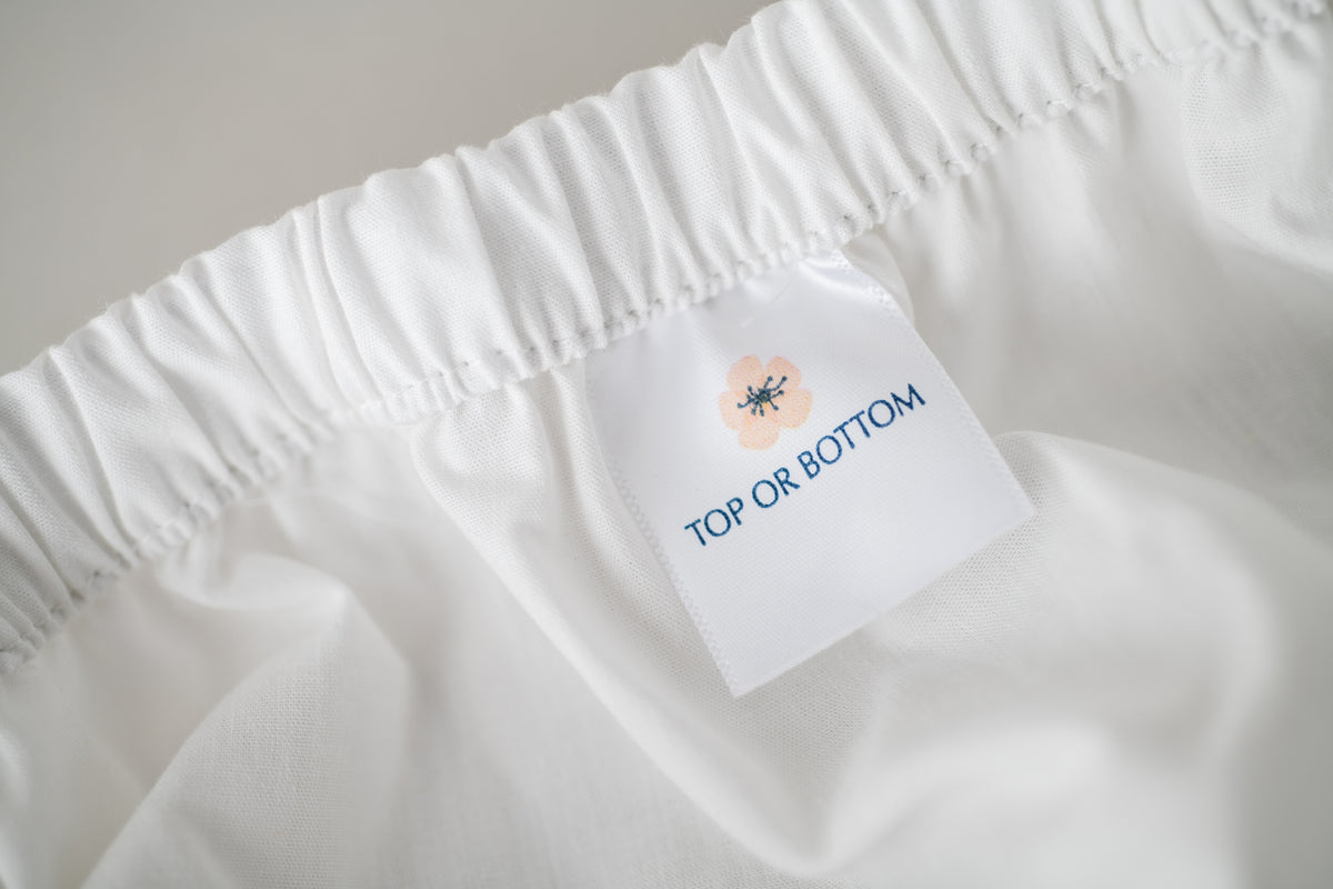 Sheet Label Color White Baby Bedding Crib Sheet Soft Natural Cotton Made in USA