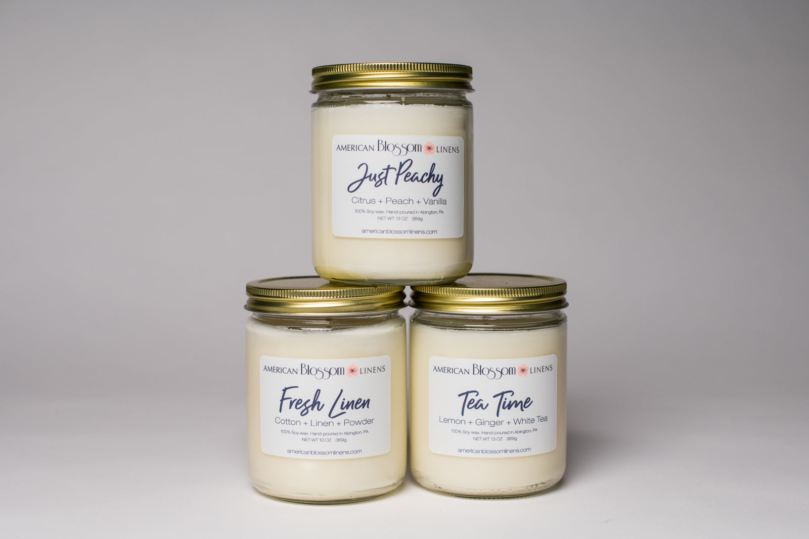 Stack Scented Candle Hand Poured Soy Wax Made in America
